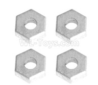 HG P601 Parts-Hexagon wheel seat,Tire adapter(4pcs) Parts-H01004,HG P601 RC Truck Parts 6x6 1/10 Parts 
